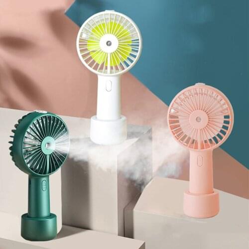 Handheld Mini Fan Portable Water Spray Mist USB Rechargeable Fans Cooling Air Conditioner Humidifier Outdoor Ventilador Home