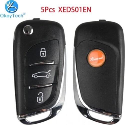 OkeyTech 5Pcs/lot X-HORSE XEDS01EN VVDI 3 Buttons Wireless Key Remote Control Car Key For Xhorse VVDI Key Tool Within Super Chip