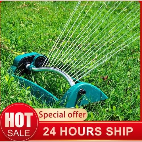 Garden Sprinklers 15 Holes Automatic Watering Grass Swing Nozzle Lawn Sprinkler Garden Lawn Forestry Irrigation Watering Tool