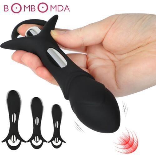 Realistic Dildo Vibrator Anal Plug Prostate Massager With Pull Ring Masturbator for Man G spot Stimulation Anal Sex Toys for Men