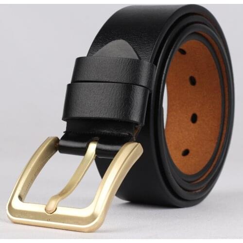 140 150 160cm Plus Size Big Belts for Women Men Luxury Brand Designer Gold Alloy Pin Buckle Cow Genuine Leather Waist Strap Belt