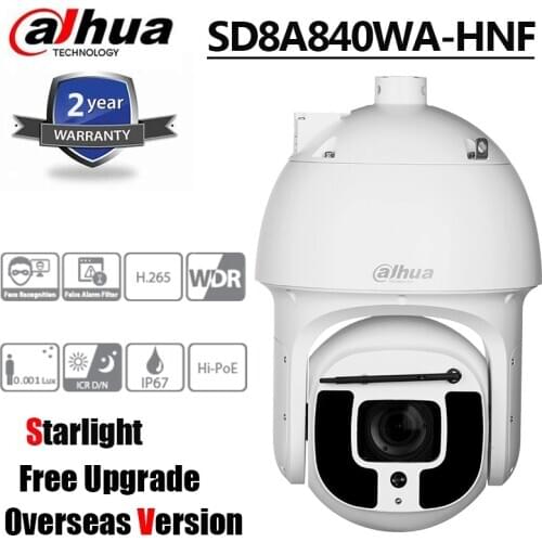 Dahua SD8A840WA-HNF 8MP PTZ Camera Replace SD8A840VI-HNI Starlight 40x optical zoom IP camera Hi-POE IP67 IR500m Network Camera