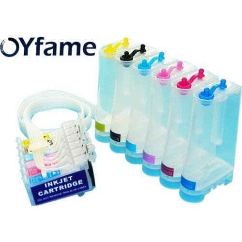 OYfame For CISS Printer Continuous Ink Supply System Bulk Ink System CISS Replacement Empty CISS for Epson R1390 Flatbed Printer