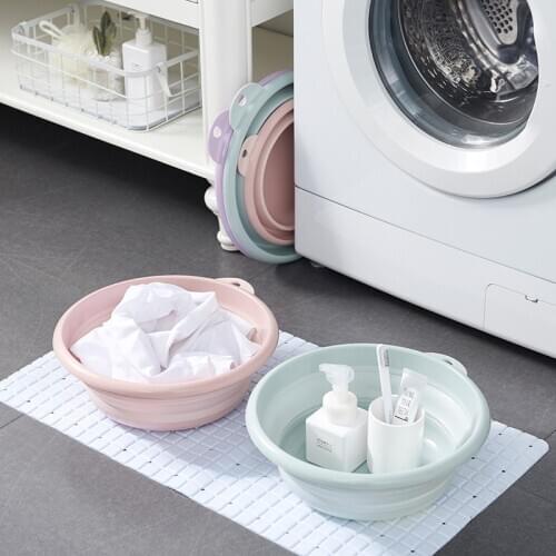 Foldable Basin Portable Folding Bucket Tourism Outdoor Car Camping Fishing Water Container Fruit Washing Basket Collapsible Tub