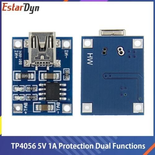 Type-c / Micro USB 5V 1A 18650 TP4056 Lithium Battery Charger Module Charging Board With Protection Dual Functions 1A Li-ion