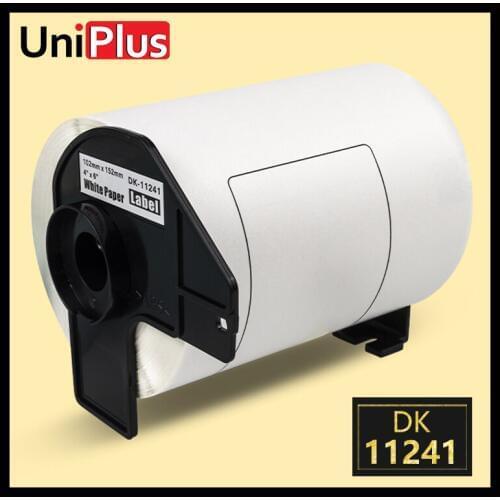 UniPlus DK 11241 Paper Label Roll for Brother Label Printer dk-1241 200 Labels Die Cut Adhesive Sticker 102*152mm QL-1060N 1050