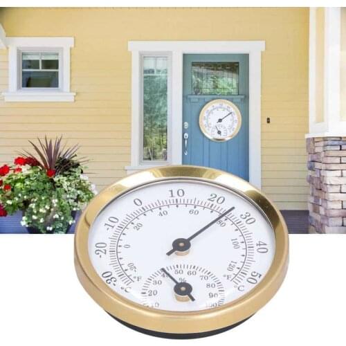 Indoor Thermometer Household Mini Durable Pointer Free Battery Temperature Humidity Monitor for Home Embossing Hygrometer