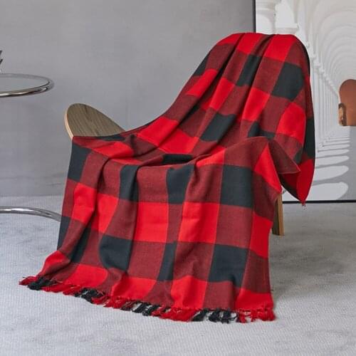 Nordic Knitted Blanket Sofa Cover Office Summer Air Conditioning Blanket Throw Bed End Towel Napping Small Blanket Plaid shawl