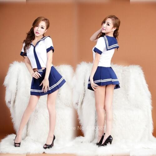 Japanese School Uniform Women Cosplay Costume Student JK Suit Navy Sailor Dress Pleated Skirts Kawaii High School Girls Korean