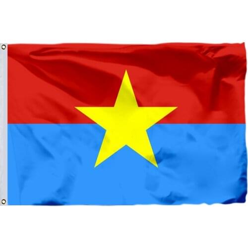 Southern Vietnam National Front For The Liberation Flag 150X90cm (3x5FT) 120g 100D Polyester Free Shipping