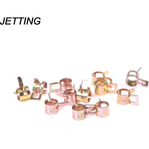 10Pcs 5-10mm Spring Clip Vacuum Fuel Hose Line Silicone Pipe Tube Band Clamps Fastener