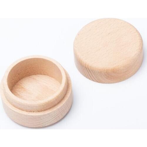 100pcs/lot Vintage Round Wedding Wood Ring Box Jewelry Storage Box Necklace Earrings Container Storage Case wholesale