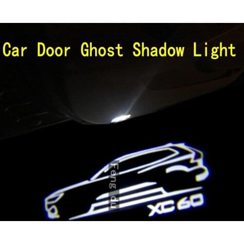 2pcs Logo For 2008-2021 VOLVO XC60 LED Car Door Light Projector Ghost Shadow Light Welcome Light Courtesy Atmosphere Light