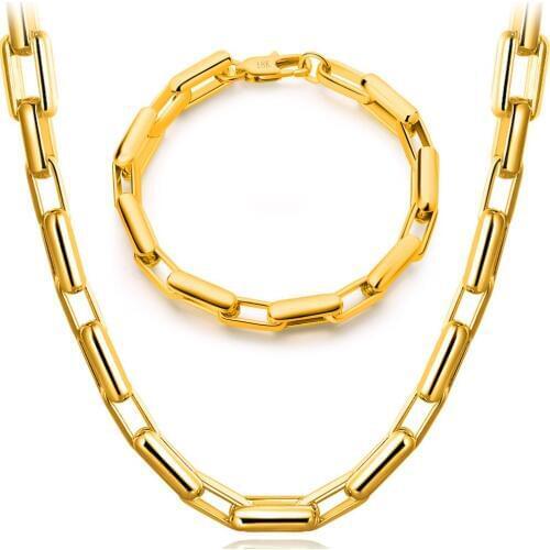 2018 Hot sale Mens long domineering necklace+Bracelet S925 Silver color necklace for necklace +Bracelet N014