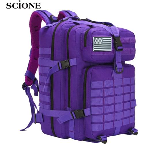 45L Tactical Bags Assault Molle Backpack Military Army Camping Bag Waterproof Nylon Tas Rucksack Hiking Hunting For Men XA562A