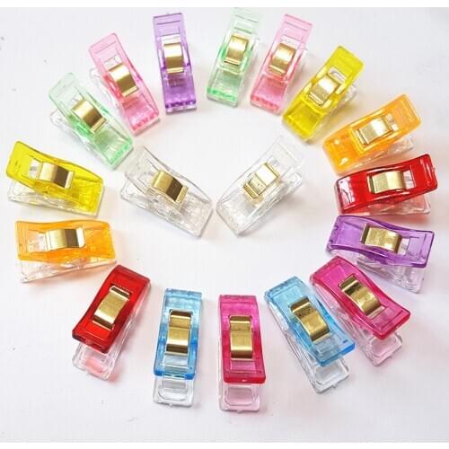 50Pcs Sewing Craft Quilt Binding Plastic Clips for Sewing Multicolor Plastic Clips Sewing Clip Sewing Accessories