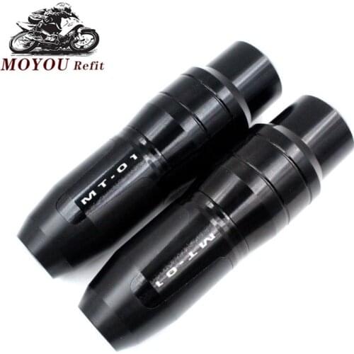 For YAMAHA MT-01 MT01 MT 01 Motorcycle Accessories CNC Frame Crash Pads Exhaust Sliders Crash Protector with logo