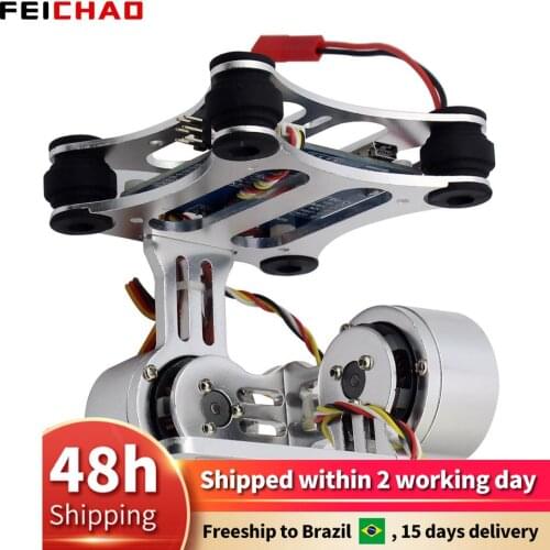Aluminum 2-Axis Brushless Gimbal Camera Mount Controller Plug for Gopro 3 4 5 6 7 8 SJCAM for Osmo Action Drone Helicopter