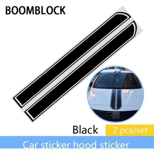BOOMBLOCK 1Set Car Styling Front Cover Decal Stickers For Audi A4 A3 A6 C6 B7 B8 B5 Q5 Seat Leon Ibiza Skoda Fabia Yeti Superb