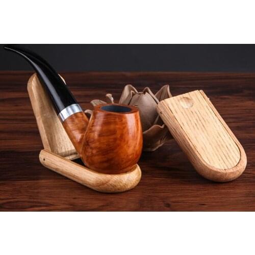 Wood Folding Rack Portable Natural Solid Wood Tobacco Pipe Stands Holders Handmade Smoking Set Accessories