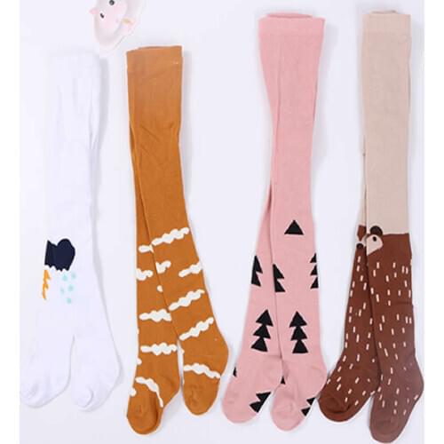 Baby pantyhose leggings 0-3 years baby autumn pantyhose toddler girl boy leggings cotton warm fox print style legging