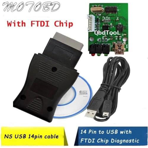 OBD TOOL 1PCS For Nisan Cnsult FOR USB Diagnostic Interface OBD2 NS CNSULT usb 14 pin Free Shipping