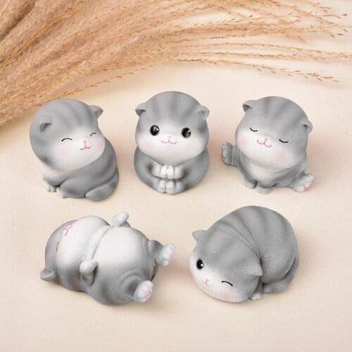 5CM Anime Cat Suit Toys Action Figure Diy Model Ornament Speelgoed Home Office Car Desktop Decoration Art Crafts Statue