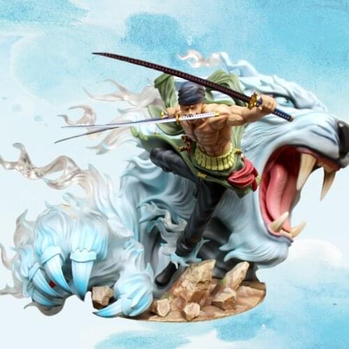 23cm Anime Figure One Piece Big Size Roronoa Zoro Extreme Tiger Hunt Battle Ver GK PVC Action Figur Model Toys Children Gifts