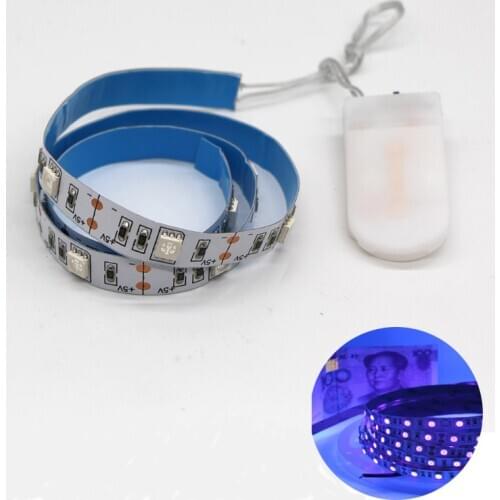 5v SMD 5050 UV LED Flexible Diode Tape Lamp No waterproof IP30 30led/m Ultraviolet UV LED Strip Light With 0.5m-2m