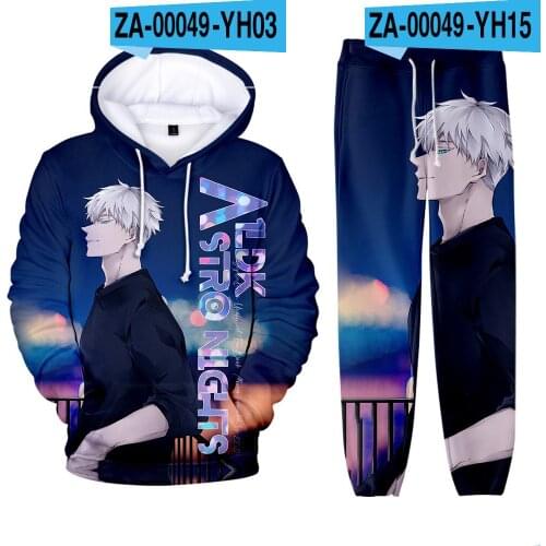 Jujutsu Kaisen Hoodie+Sweatpant Set Sthdents Tracksuit+Long Pants 3D Men Women Streetwear Everyday Casual Oversize Hoodies suit