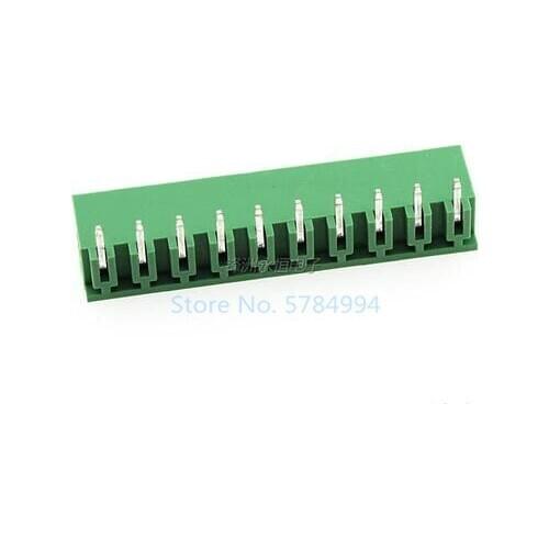 Free shipping 100PCS 2EDG5.08MM terminal block 2EDGR-5.08-10P male and female plug-in connector / curved needle L type 10PIN