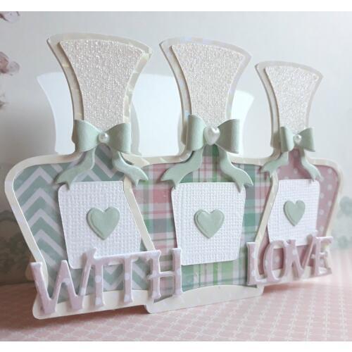 KSCRAFT Nail Polish Trio Metal Cutting Dies Stencils for DIY Scrapbooking Stamp/photo album Decorative Embossing DIY Paper Cards