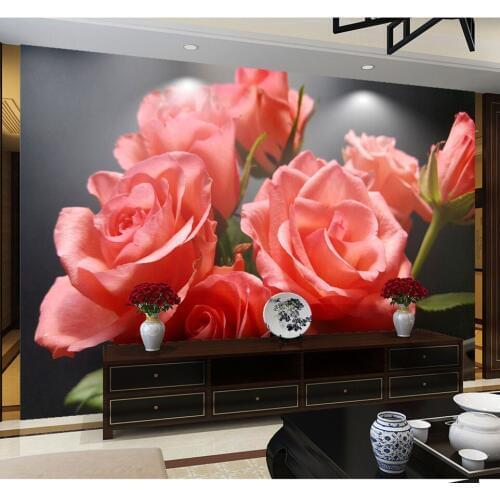 Fashion 8d flower Wallpaper Mural wall stickers for kids rooms and living room 8d Photo Mural 3D Decor