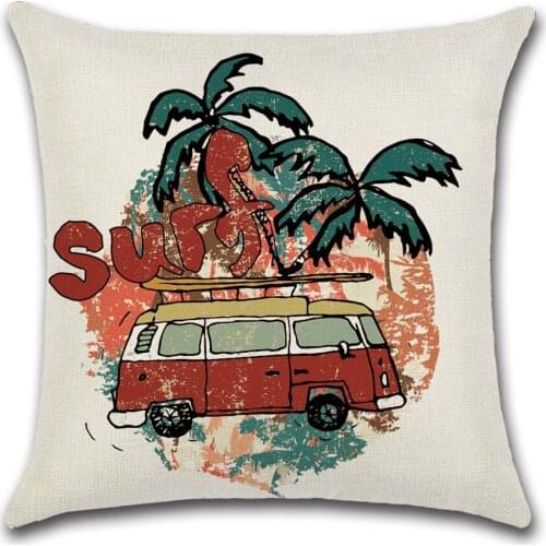 New Retro Tropical Plant Series Pattern Tropical Cushion Cover Pillow Cover Decorative