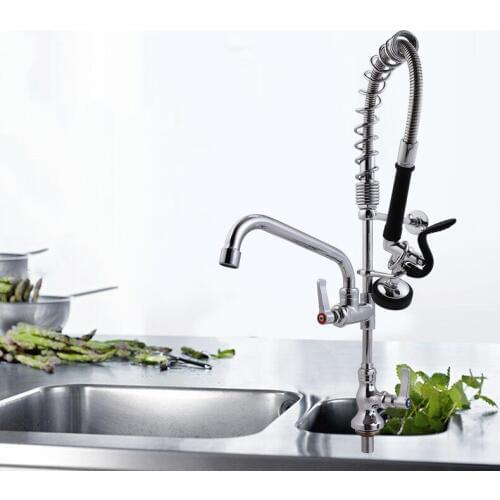 Single cold kitchen faucet high quality brass Spring faucet Rotational spout with High pressure spray Western popular