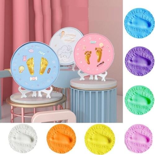 Baby Hand Footprint Infant Air Drying Soft Clay Suit Newborn Kids Palm Print Imprint Kit Casting Parent-child Toys Souvenir Gift