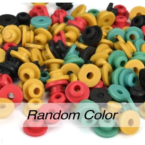 100Pcs/Pack Tattoo Machine Rubber Grommets Durable Mixed Color "T"-Type Tattoo Needle Pad for Needle Ink Tip Grip Kits