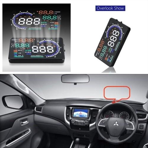 Car HUD Head Up Display For Mitsubishi Mirage/Triton/Lancer 2010-2019 HUD Safe Driving Screen Projector Refkecting Windshield