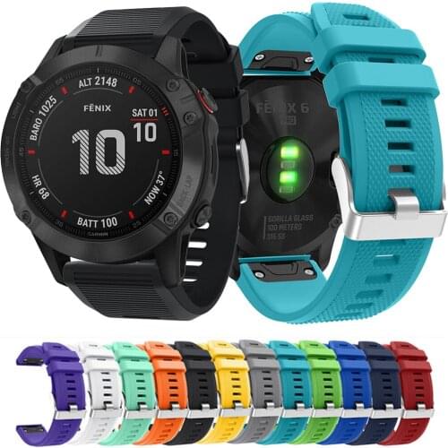 Smart Watch Band Straps For Garmin Fenix 6 6S 6X Pro 5X 5 5S Plus 3 3HR Forerunner 935 945 Quick Release Strap Silicone Bracelet