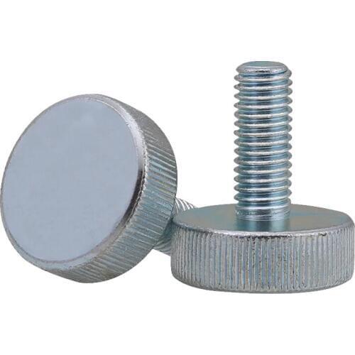 10Pcs DIN653 GB835 M3 M4 M5 M6 Knurling Flat Head Knurled Thumb Screw Hand Tighten Computer Screws HW107