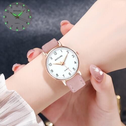 NEW Watch Women Fashion Casual Leather Belt Wristwatch Simple Ladies Small Dial Quartz Clock Dress Womens Watches Reloj Mujer