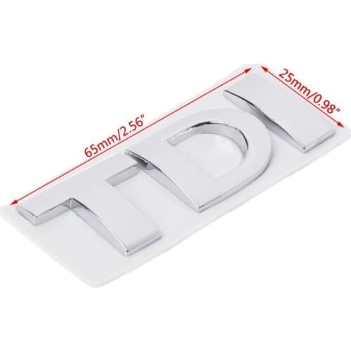 TDI Badge Metal Emblem Decal Logo Sticker Rear Boot Lid Tailgate Red N84F