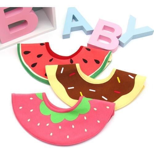 1pcs Baby waterproof Bibs Boy Girl Bandana Water Absorb Bib Cloth kids Scarf Flower round bib For Accessories