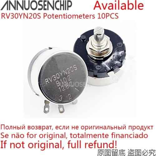 10pcs RV30YN20S B102 B202 B502 B103 B204 B503 B104 B105 1K 5K 20K 10K 100K 1M RV30YN Single Turn Rotary Carbon Potentiometer