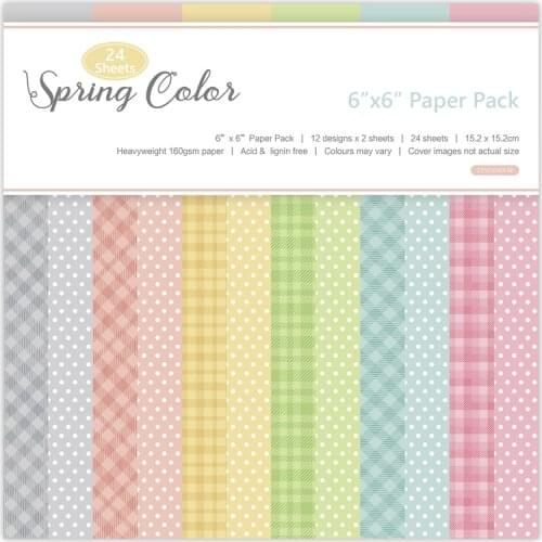 24Pcs/Lot Rainbow Point Retro Material Papers DIY Scrapbooking Album Diary Gift Decorative Paper Scrapbooking Paper