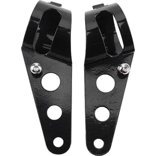 28Mm-43Mm Universal Motorcycle Headlight Mount Brackets Fork Ear Chopper Head Light Lamp Holder Adjust Motor Fork Mount Black