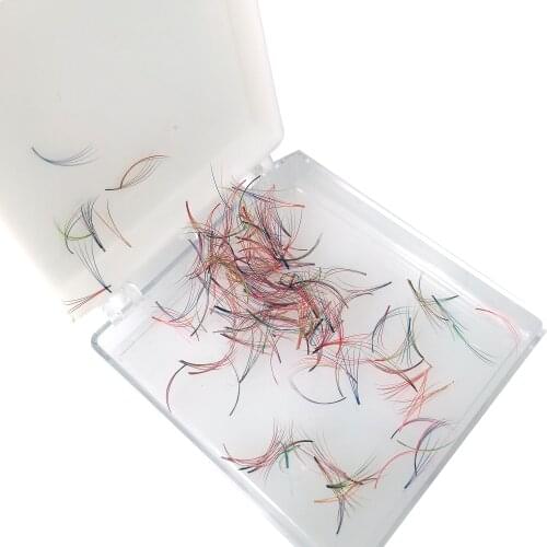 300/500pcs Loose Premade Fans Russian Volume Lashes Colored Eyelashes Extension Jar Premade Volume Fans Long Stem 4D Easy Use