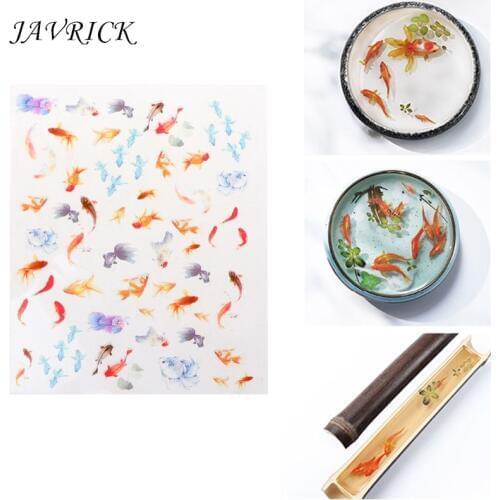 3D Goldfish Clear Film Resin DIY Stickers Water-Like Painting Jewelry Making