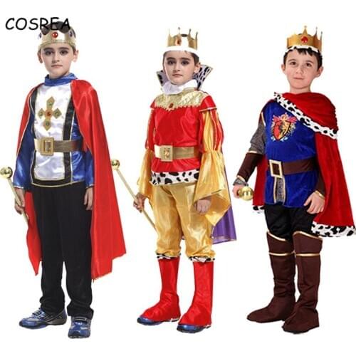 Aladdin King Prince Cosplay Costume Children Performance Clothing Kids Anime Game Costumes Show Halloween Carnival Party
