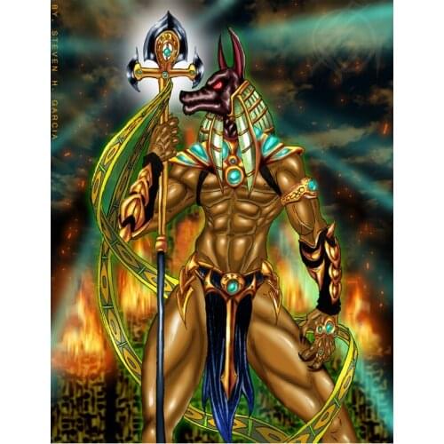 Anubis Doberman Egyptian Gods Rhinestone Diamond Painting cross stitch Full Drill Puzzle Mosaic Embroidery Egyptian EE2018